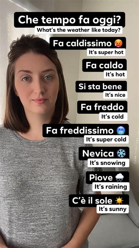 The weather in italian italian lesson – Artofit