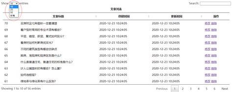 jQuery DataTables 的图像结果