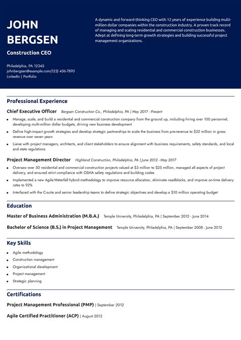 Best Chief Executive Officer Resume Examples and Templates for 2025 - ResumeBuilder.com
