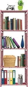 NICOYA 5 Tier Foldable Bookshelf, Bookrack, Bookcase, Cube Storage ...