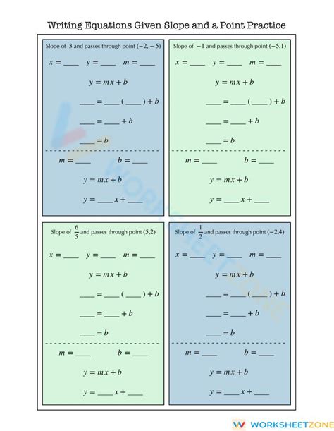 Image result for Point-Slope Equations Worksheet