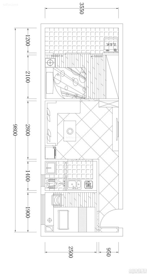 30平米超级小公寓装修实景效果展示《纯净》平面图