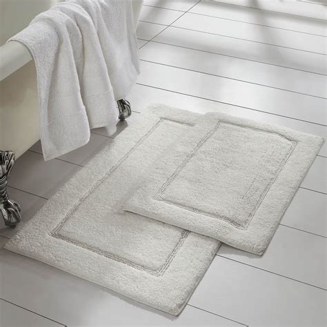 Modern Threads Non-Slip Bath Rug Set 100% Cotton, 17" x 24" & 21" x 34 ...