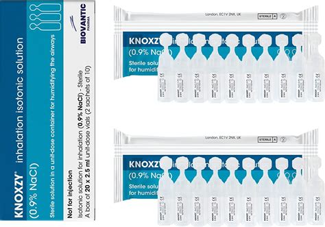 Isotonic 0.9% Sodium Chloride NaCl Inhalation Saline Solution 20 x 2.5ml | eBay