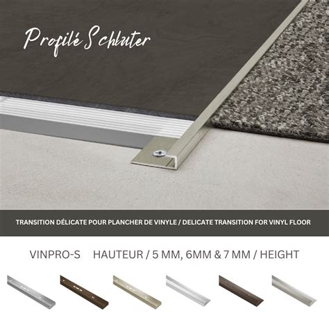 Vinpro-s - schluter minimal transition profile for vinyl floor ...