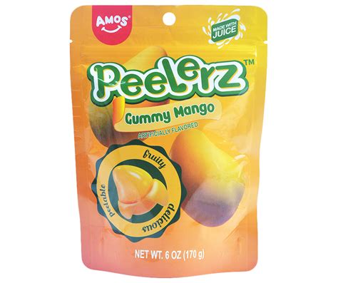Amos Gummy Peelerz Mango 6oz - Grandpa Joe's Candy Shop
