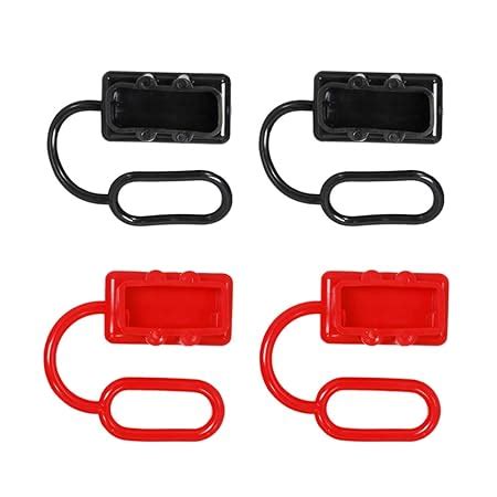 KingBra Rubber Cover 2pcs Black and Red 50A Plug Connector Protective ...