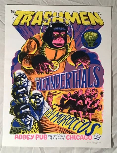 Trashmen 2007 Silkscreen Tour Poster Abbey Pub Chicago 2/10 Signed ...