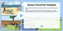 Sea Theme Background PowerPoint Template (teacher made)