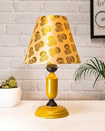 Buy Homesake® Metal Murphy Golden Colour Table Lamp with Shade and 9 ...