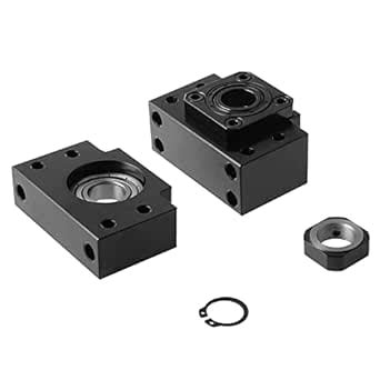 ANWOKIT 2pcs Ballscrew End Supports 1pcs BK20 Fixed Side + 1pcs BF20 ...