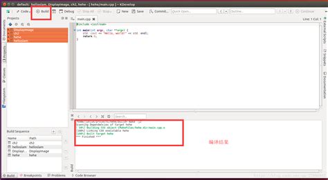 KDevelop Debugging 的图像结果