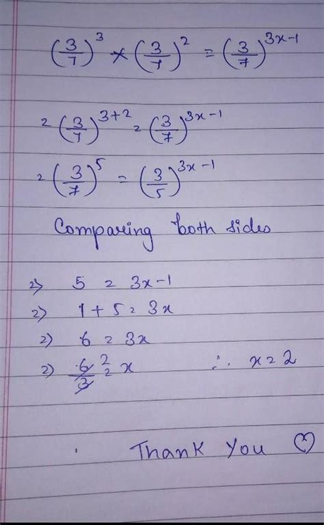 [(3/7)³ ÷ ( 3/7 )⁸ ] × ( 3/7)² - Brainly.in