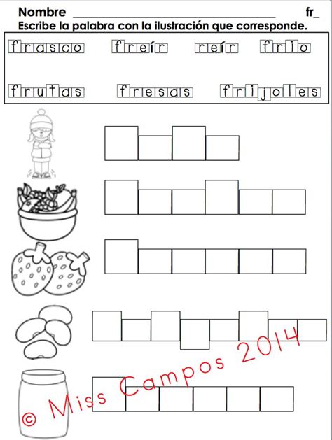 Letra F fa fe fi fo fu BUNDLE | Spanish, Fle and Words