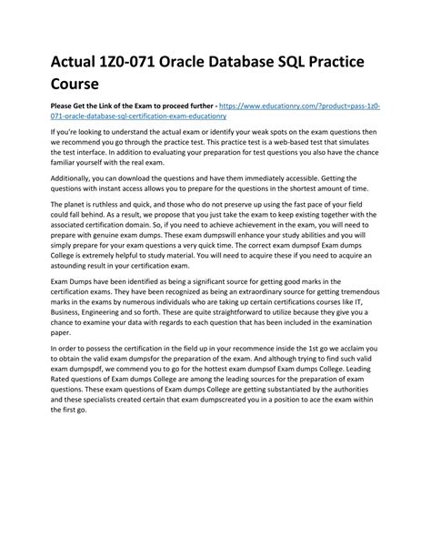 Image result for Oracle SQL Certification 1Z0 071