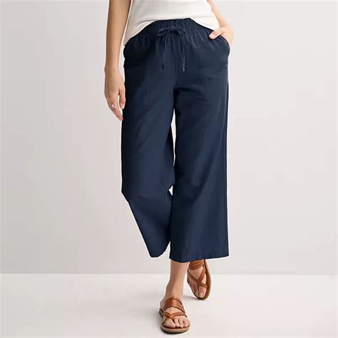 Women's Sonoma Goods For Life® Linen Wide Leg Ankle Pants