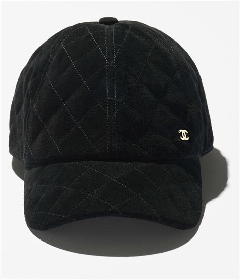 Cap - Suede calfskin, black — Fashion | CHANEL