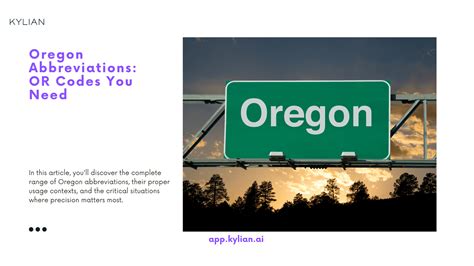 Abbreviation for Oregon | Learn English