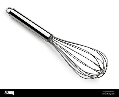 Stainless steel whisk isolated on white background Stock Photo - Alamy
