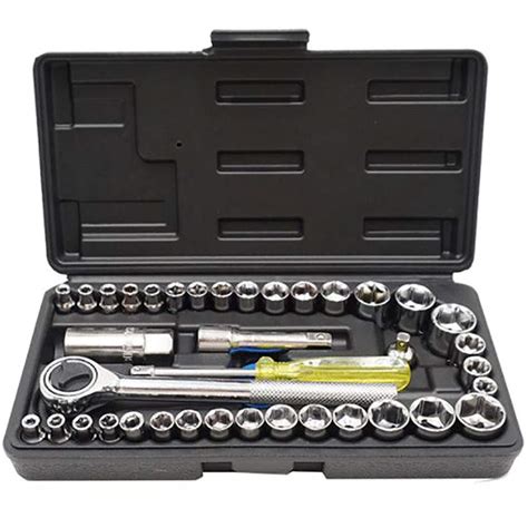 Shoppingekart 40Pcs Practical Ratchet Wrench Socket Handle Set Carbon ...