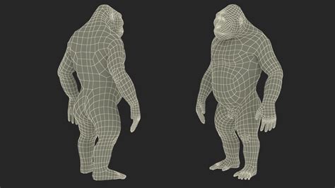3D model Big Ape Gigantopithecus in Standing Pose | 3D Molier International