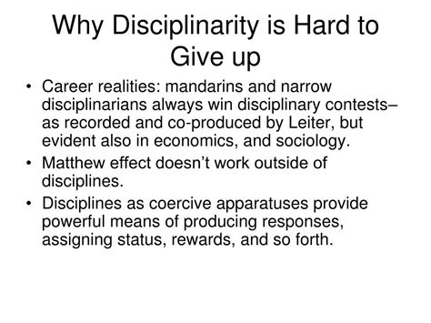 Disciplinarity