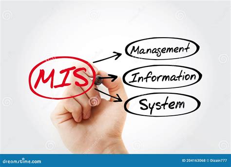 MIS Management Information System Symbol. Concept Words MIS Management ...