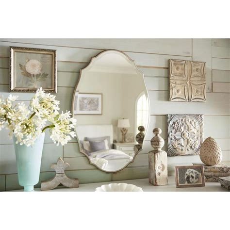allen + roth 20-in W x 30-in H Oval Silver Beveled Wall Mirror LOW13821 ...