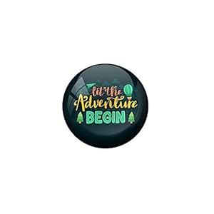 Buy AVI Blue Colour Metal Fridge Magnet let The Adventure Begin Design ...