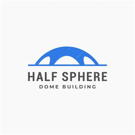 Half sphere dome building logo icon sign symbol vector illustration ...