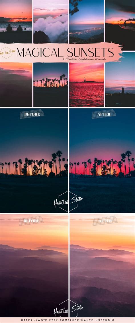 Sunset Presets, Lightroom Mobile Presets, Adobe Presets, Insta Preset ...
