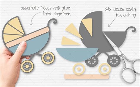 Buy Baby Carriage Layered SVG, DXF Cut File, PNG Digital Downloadable ...