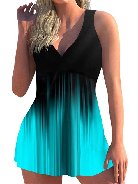 Gvmfive Womens Tankini Swimwear Two Piece Bathing Suits Floral Print ...