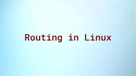 Image result for Linux Routing Error
