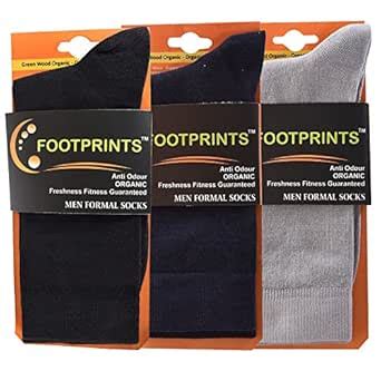 Buy FOOTPRINTS Men's Formal Organic Cotton and Bamboo Socks Pack of 3 ...