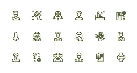18 Strong Stroke Line Style Icons from Human Collection Complete Icon ...