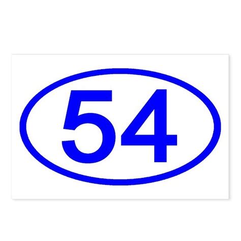 Number 54 Oval Postcards (Package of 8) by Paul - CafePress