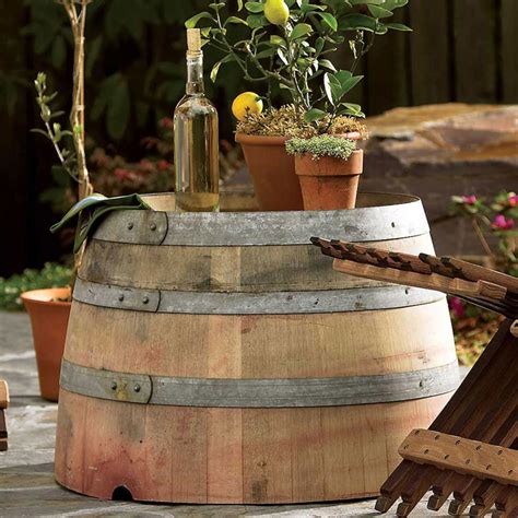 Outdoor Wine Barrel Table | The Green Head