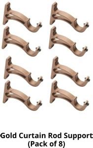 Spotbia Gold Curtain Knobs, Rod Rail Bracket Metal Price in India - Buy ...