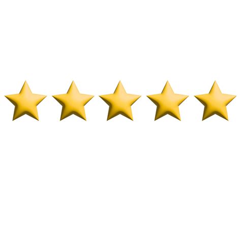 5 Stars Rating sign and symbol on Transparent Background 17178284 PNG