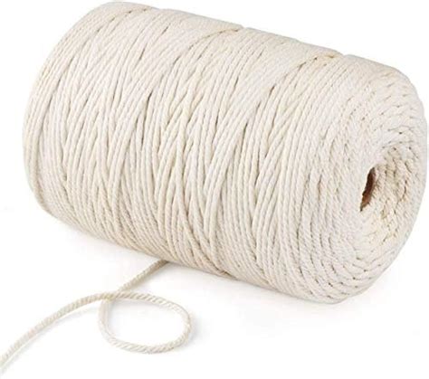 ecofynd 50m 4mm Natural Macrame Cord - Versatile Cotton Dori for ...