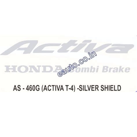 Graphics Sticker Set for Honda Activa | Combi Brake Type 4 | Silver St