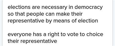Why are elections necessary in democracy explain it? - Brainly.in