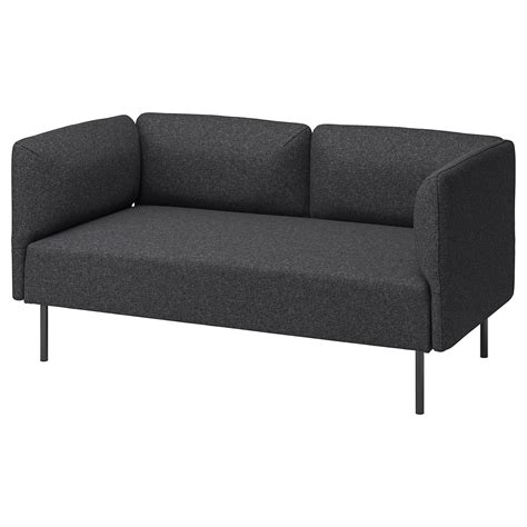 LILLEHEM 2-seat modular sofa, Gunnared/dark grey metal - IKEA