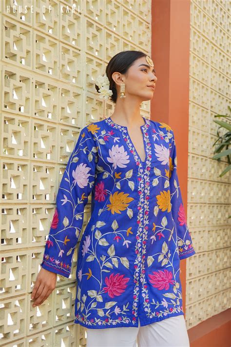 House Of Kari(Chikankari Clothing) - Kashmiri Aari Work Cotton Kurta ...
