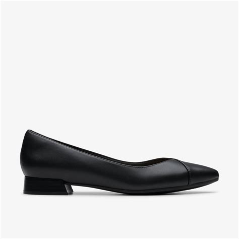 Women's Natalyn Wish Black Leather Ballerina Flats | Clarks