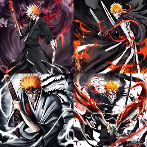 Ichigo kurosaki, horn of salvation bankai - AI Generated Artwork ...