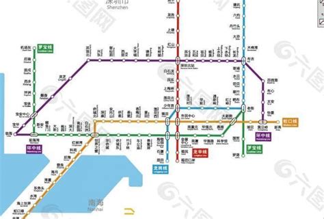 深圳市地铁线路图图片_交通工具_现代科技_图行天下图库