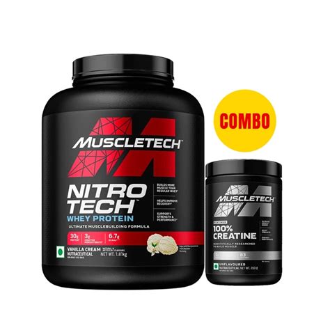 Muscletech Nitrotech Whey Protein & Platinum Creatine Combo