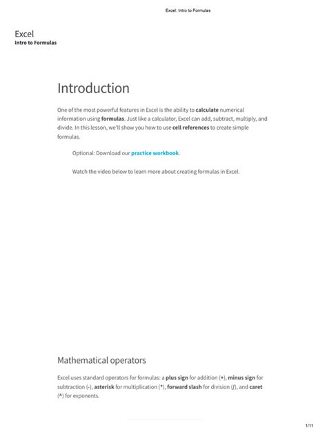 Image result for Intro to Formulas Excel